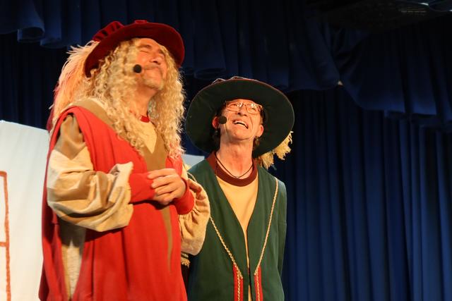 Die beiden bekannten Eckentaler Komödianten Peter Stöckert und Wolfgang "Scheffi" Scheffler als Albrecht Dürer und Jakob Muffel | Foto: A. Unbehaun