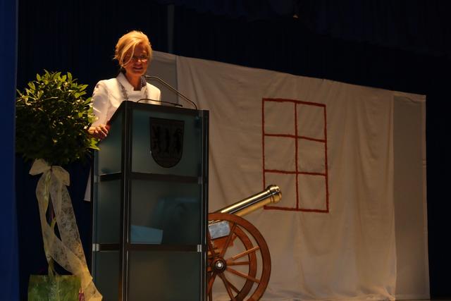 Eckentals Erste Bürgermeisterin Ilse Dölle während ihrer Neujahrsansprache. | Foto: A. Unbehaun