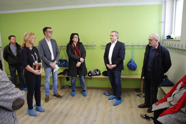 Auch die Funktionsräume wie hier eine Umkleidekabine wurden modernisiert. | Foto: Georg Heck