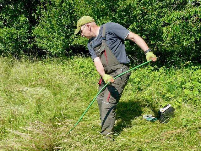 ... freimähen per Hand | Foto: Axel Gosoge