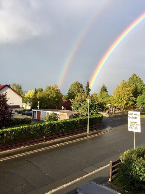 So sah man den Regenbogen in der Nelkenstraße in Brand. | Foto: Julia Engelhardt
