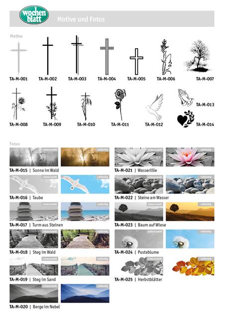 Motive und Fotos für den Einsatz in Ihrer Anzeige.