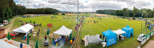 Hier gibt es einen schönen Überblick über das gesamte Turniergelände vor Anpfiff des Turniers. | Foto: Michael Glenk