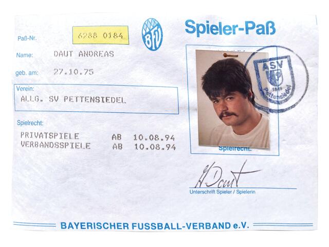 Andreas Daut, heute 1. Vorsitzender des ASV Pettensiedel