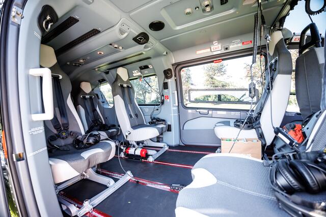Bis zu 8 Personen können mit dem neuen Airbus H145 transportiert werden. | Foto: Matthias Balk