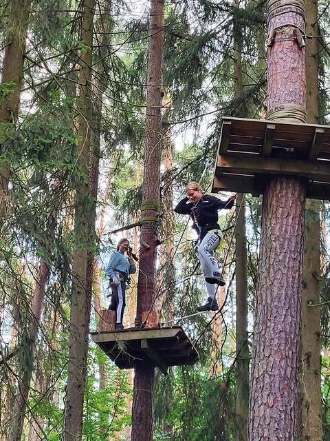 Hoch hinaus ging es im Kletterwald Weiherhof. | Foto: Privat