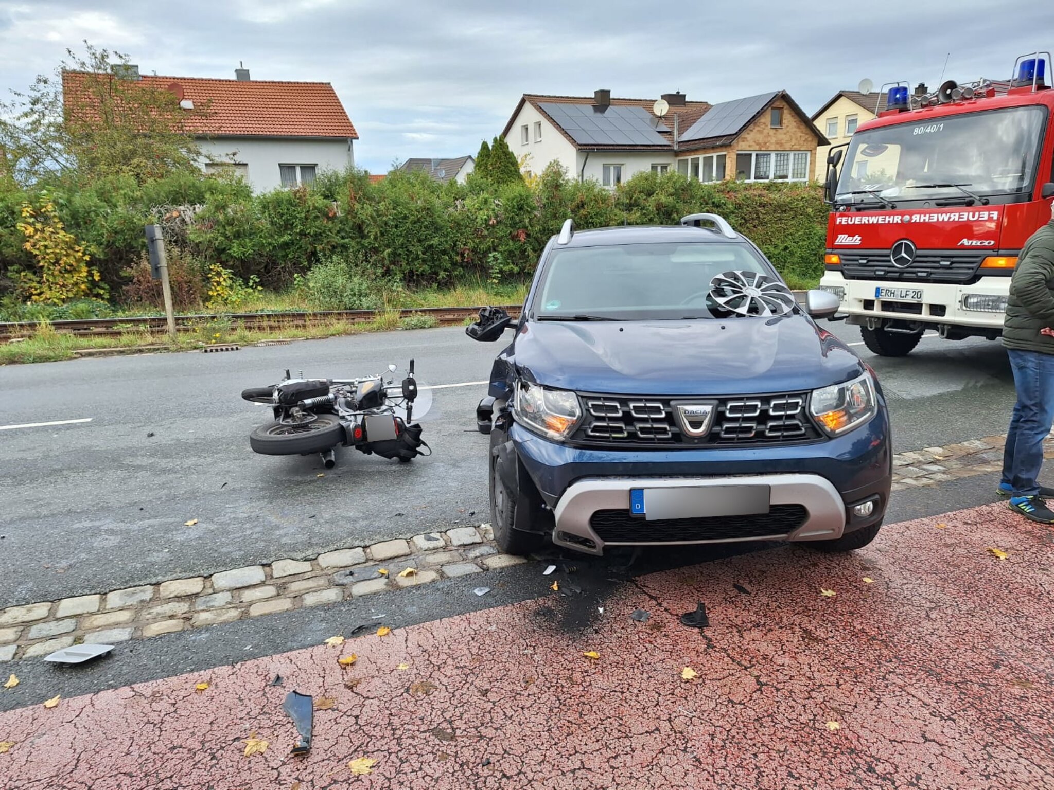 Verkehrsunfall in Forth am Sonntagnachmittag: Beim Abbiegen Motorrad ...