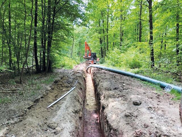 Druckleitungsbau in offener Bauweise. | Foto: SUN