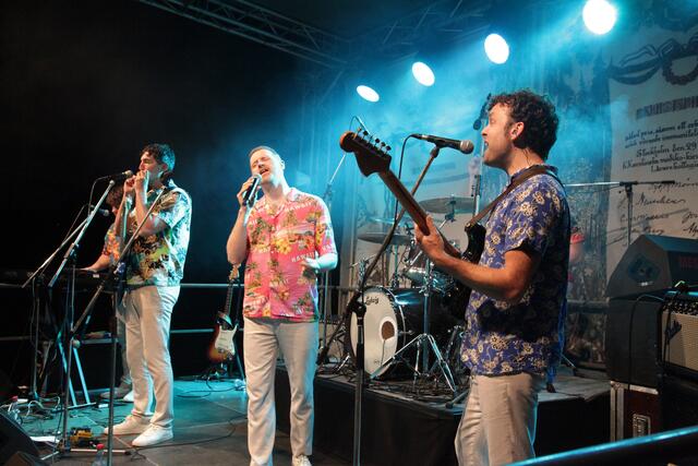 Die fünf Künstler zeigten sich nicht nur als gute Sänger, sondern auch als Multi-Instrumentalisten | Foto: Uwe Rahner