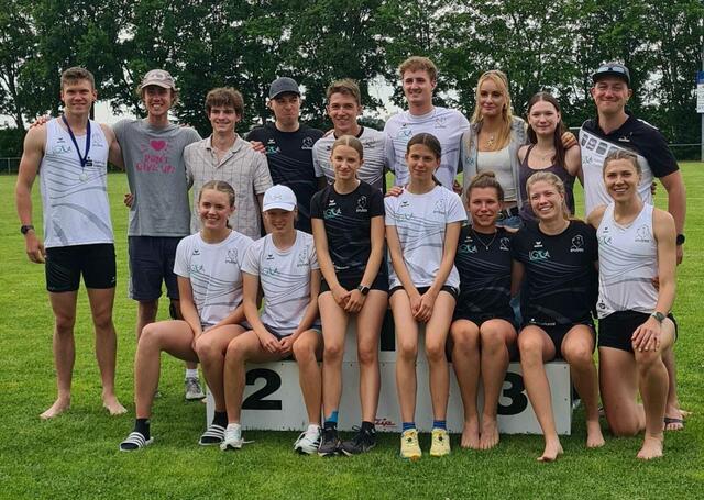 Das Team der Eckentaler Leichtathleten bei den Altenberger Mehrkampftagen in Oberasbach. | Foto: Anne Göhl