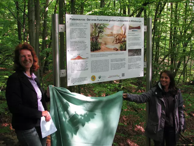 Enthüllung der Dino-Infotafel 2014 am Fundort der ersten Dinosaurierknochen in Deutschland | Foto: AGENDA 21 Heroldsberg