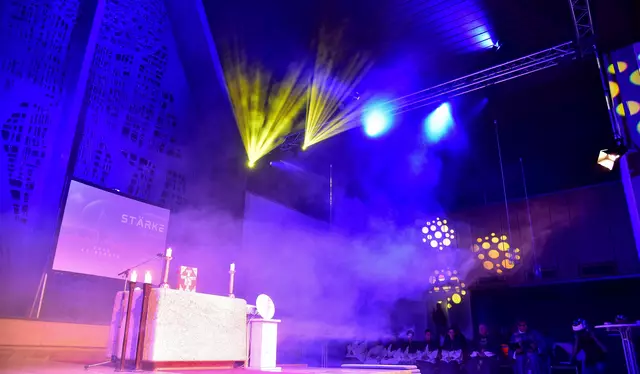 Start und Einweihung der Lichtanlage Kirche 21. Jahrhundert. | Foto: Reinhard Feiler
