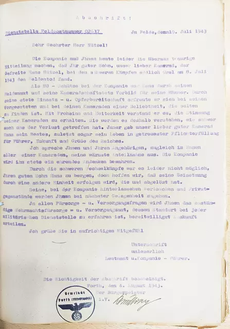 Die Eltern Johann und Margarete Nützel, Forth-Büg Nr. 26, verloren drei Söhne. | Foto: Privat