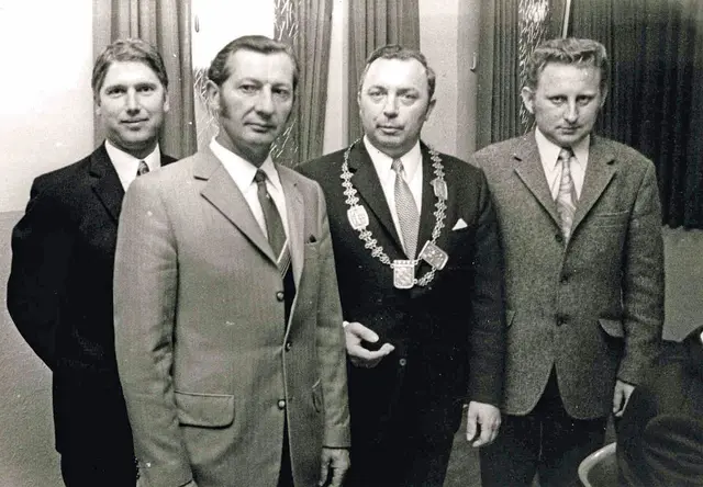 Udo Dölle, Oedhof; Bernhard Schmidt, Unterschöllenbach; Georg Hänfling, Markt Eckental; Helmut Papst, Herpersdorf. | Foto: Archiv ME