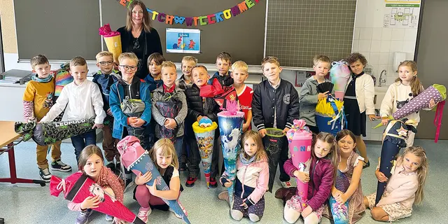 Die Erstklässler der Grundschule Kalchreuth an ihrem ersten Schultag | Foto: Privat