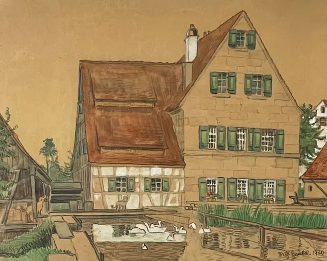 Ein Aquarell von Prof. Fritz Giebel aus dem Jahr 1920