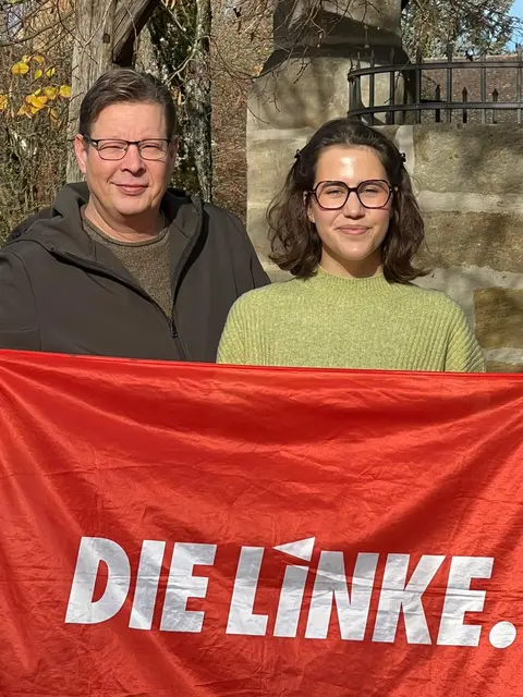 Stefan Gumbert und Sara Kircher treten in Eckental für Die Linke für die Wahl des Gemeinderats an.