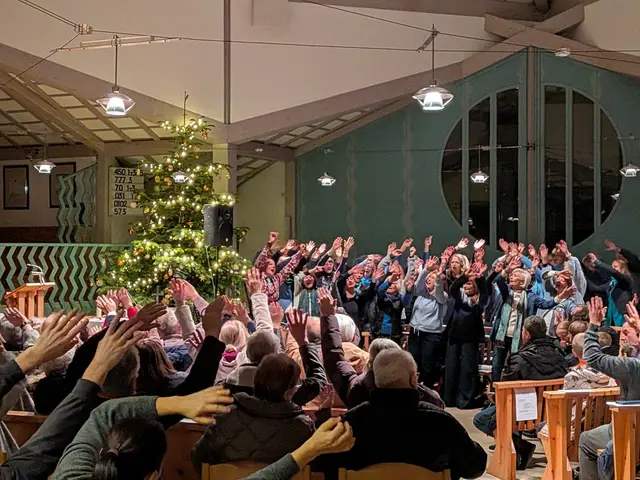 It's gospel time for all! Gemeinsames Singen, Grooven  und Begeisterung inklusive!  | Foto: Pfarrer Dr. Stefan Opferkuch, Friedenskirche