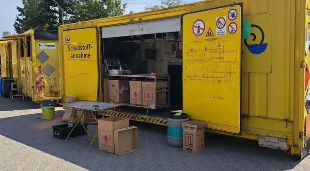 In Eckental und Medbach kann an den Wertstoffhöfen derzeit kein Problemmüll abgegeben werden. | Foto: Landratsamt ERH