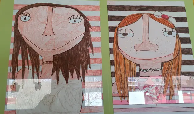 Kinderbilder in der Grundschule Eckenhaid: zufriedene Mienen danken es ihnen ...  | Foto: Annegret Schildknecht 