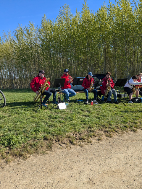 Die Saxophongruppe war sicher schon von weitem zu hören. | Foto: Julia Kraus