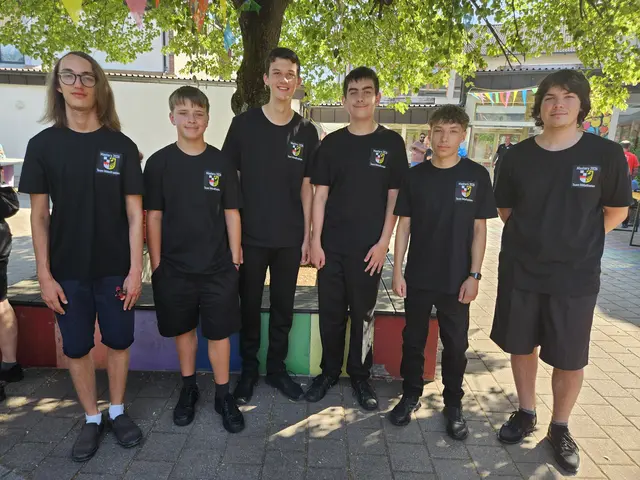 Arian, Alex, Erik, Nico, Emanuel und Niklas vor dem Turnier