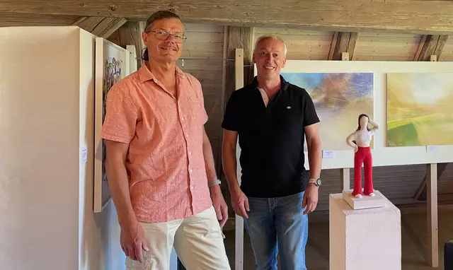 Eckentaler Künstler Robert Schlund und Frank‑Daniel Beilker