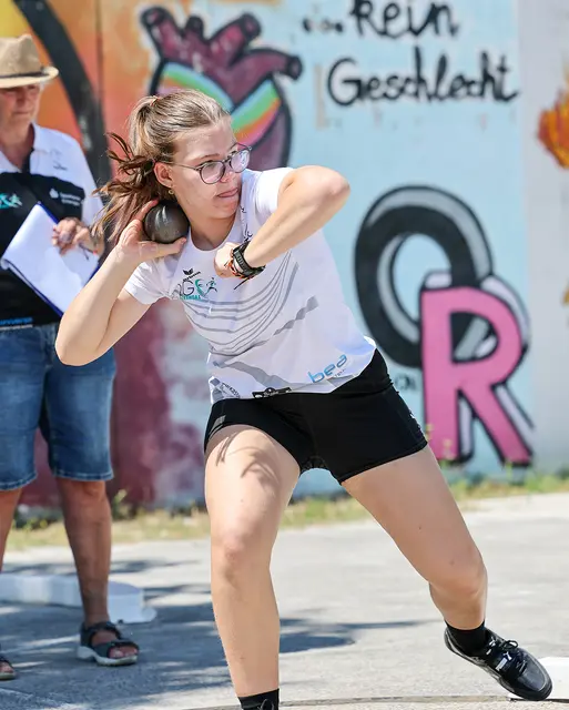 Kim Carla Seeger im Kugelstoßen der W15 | Foto: Daniel Decombe