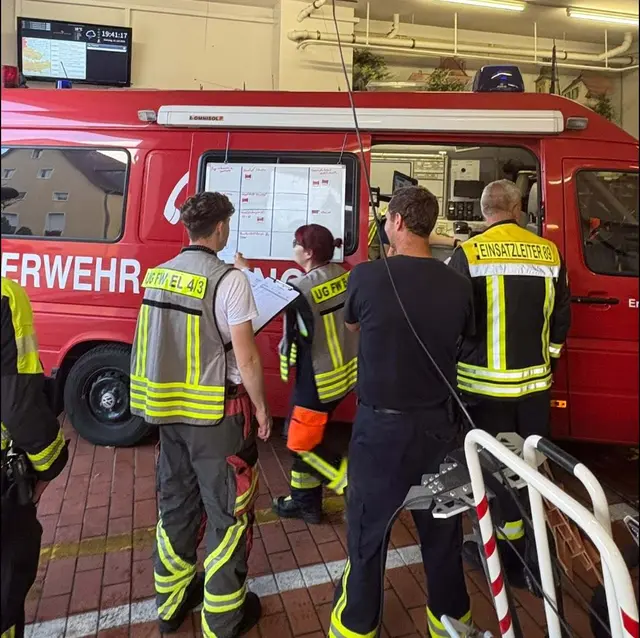 Führungskräfte der Kreisbrandinspektion und mobile Unterstützungsgruppen koordinierten und priorisierten die Einsätze. | Foto: FW Kalchreuth