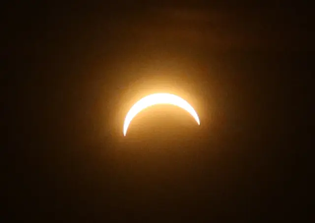 Um 20:11 Uhr war die Sonne zu 88 Prozent verdeckt. | Foto: Andreas Unbehaun