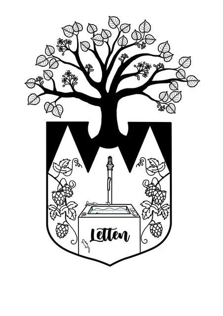 Das Logo der Dorfgemeinschaft Letten zeigt die Dorflinde und den Brunnen - beides steht mitten in Letten und dort wurde der Verein auch gegründet. | Foto: Sandra Behringer